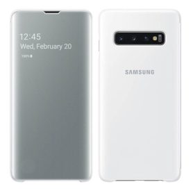 Samsung Galaxy S10 Clear View Cover  Fehér - EF-ZG973CWEGWW
