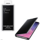 Samsung Galaxy S10+ / S10 Plus Clear View Cover Fekete - EF-ZG975CBEGWW