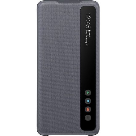 Samsung Galaxy S20+ Clear View Cover tok, szürke EF-ZG985CJEGEU