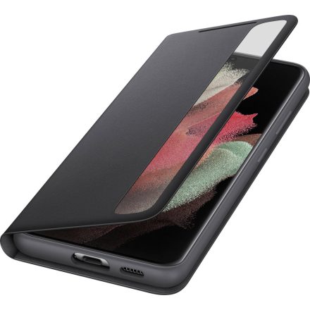 Samsung Galaxy S21 Ultra (5G) Smart Clear View Cover Tok Fekete EF-ZG998CBEGEW