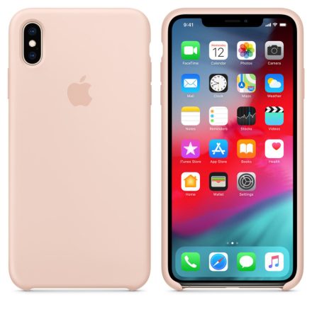 Apple iPhone XS szilikontok, rózsakvarc, MTF82ZM/A