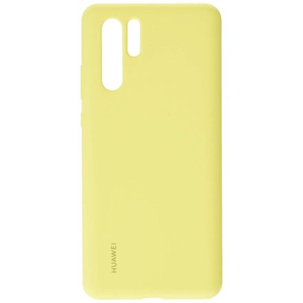 Huawei P30 Pro (51992880) sárga szilikon hátlap tok